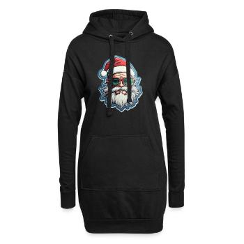Père Noël - illustration - Sweat-shirt à capuche long Femme - noir - Devant