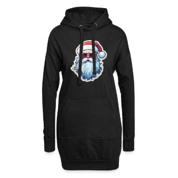 Père Noël - illustration - Sweat-shirt à capuche long Femme - noir - Devant