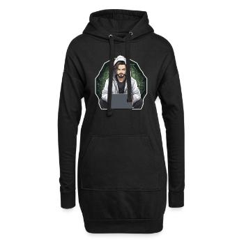 Ethical Hacker - Illustration - Hoodie-Kleid - Schwarz - Vorne
