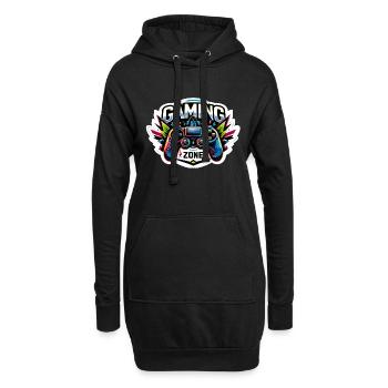 Gaming Zone - Controller Illustration - Hoodie-Kleid - Schwarz - Vorne
