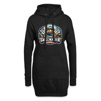 GrillMaster - Grill Illustration - Hoodie-Kleid - Schwarz - Vorne