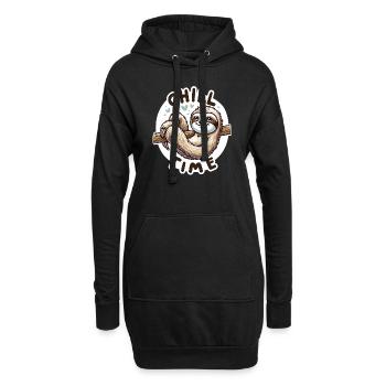 Chill Time - Illustration du paresseux - Sweat-shirt à capuche long Femme - noir - Devant