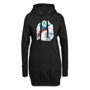Dream Big - Sternschnuppe Illustration - Hoodie-Kleid - Schwarz - Vorne