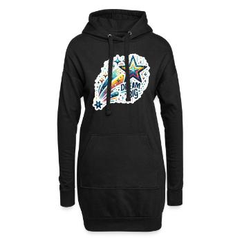 Rêvez grand - Illustration d’étoile filante - Sweat-shirt à capuche long Femme - noir - Devant