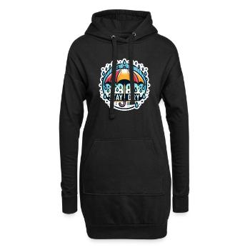 Restez au sec - Illustration de parapluie - Sweat-shirt à capuche long Femme - noir - Devant