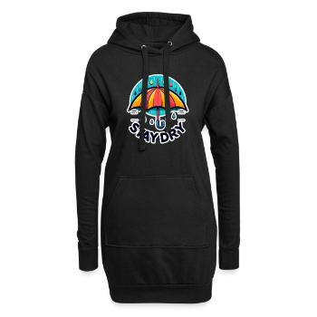 Restez au sec - Illustration de parapluie - Sweat-shirt à capuche long Femme - noir - Devant
