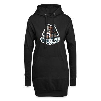 Home Sweet Home - Illustration de maison - Sweat-shirt à capuche long Femme - noir - Devant