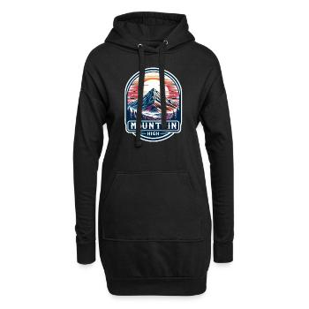 Montagne Haut - Illustration de Berg - Sweat-shirt à capuche long Femme - noir - Devant