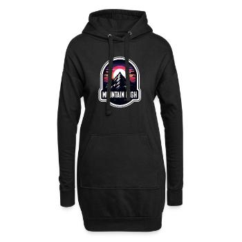 Montagne Haut - Illustration de Berg - Sweat-shirt à capuche long Femme - noir - Devant