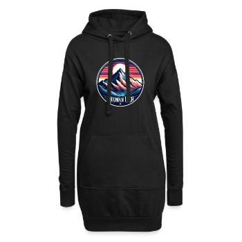 Montagne Haut - Illustration de Berg - Sweat-shirt à capuche long Femme - noir - Devant