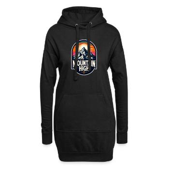 Montagne Haut - Illustration de Berg - Sweat-shirt à capuche long Femme - noir - Devant