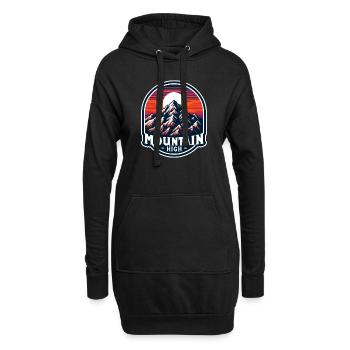 Montagne Haut - Illustration de Berg - Sweat-shirt à capuche long Femme - noir - Devant