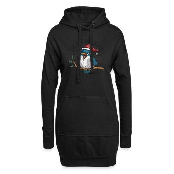 Le lève-tôt peut m’emmener - Sweat-shirt à capuche long Femme - noir - Devant