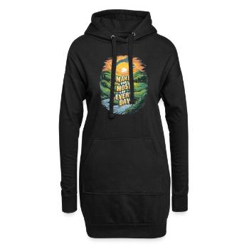 Profitez au maximum de chaque jour - Sweat-shirt à capuche long Femme - noir - Devant