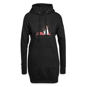 Mein Hund ist mein Yoga-Lehrer - Hoodie-Kleid - Schwarz - Vorne