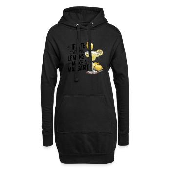 Quand la vie vous donne des citrons, faites de la margarita - Sweat-shirt à capuche long Femme - noir - Devant