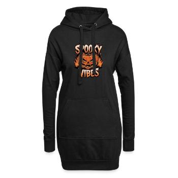 Jack-O-Lantern effrayant – Ambiances effrayantes - Sweat-shirt à capuche long Femme - noir - Devant