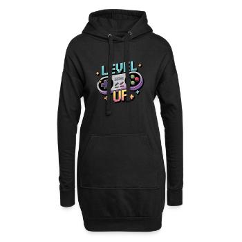 Level Up - Manette de jeu - Sweat-shirt à capuche long Femme - noir - Devant