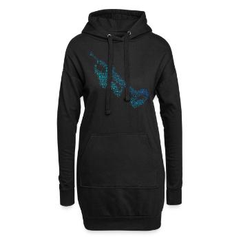 Trumpet Player Trompete Trompeter Damen Jazz Tromp - Hoodie-Kleid - Schwarz - Vorne