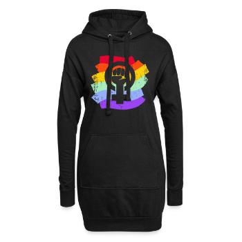 LGBT LGBTQ Rainbow Flag Femmes - Sweat-shirt à capuche long Femme - noir - Devant