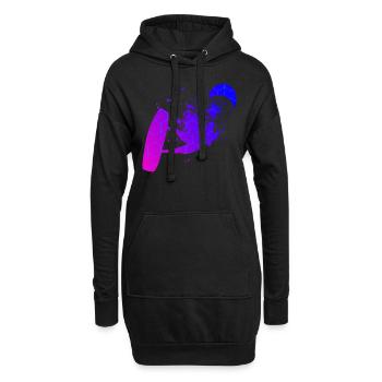 Kitesurf Homme Kitesurf Femmes Kitesurf Kitesurf - Sweat-shirt à capuche long Femme - noir - Devant