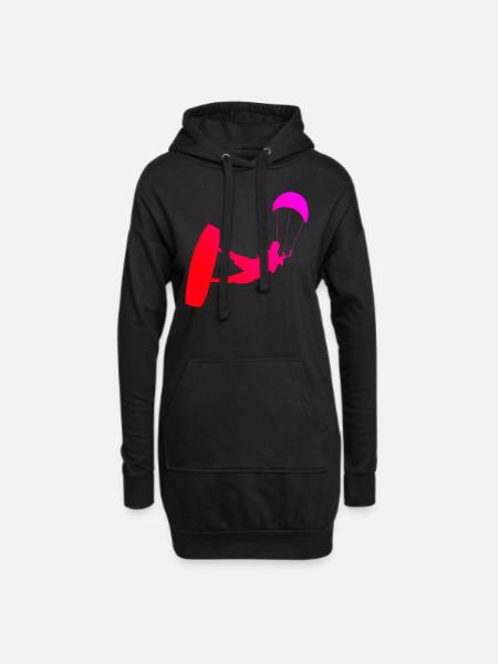 Kitesurf Kitesurfer Herren Kite Kitesurfing - Hoodie-Kleid - Schwarz