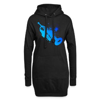 Trompettiste Trompettes Jeux de trompettes - Sweat-shirt à capuche long Femme - noir - Devant
