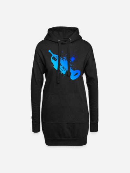 Trompeter Trumpet Player Trompete Trompeten Spiele - Hoodie-Kleid - Schwarz