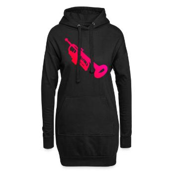 Trompete Damen Trompetenspieler Trompeten Spieler - Hoodie-Kleid - Schwarz - Vorne