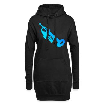 Trompete Herren Trompetenspielen Trompetenspieler - Hoodie-Kleid - Schwarz - Vorne