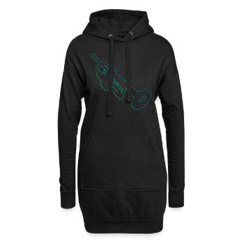 Herren Damen Trompeter Trompete Trumpet Jazz Tromp - Hoodie-Kleid - Schwarz - Vorne