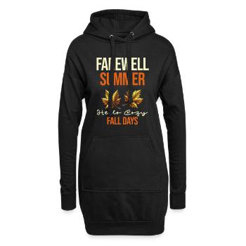 Farewell Summer Hallo Gemütliche Herbsttage Umarmt - Hoodie-Kleid - Schwarz - Vorne