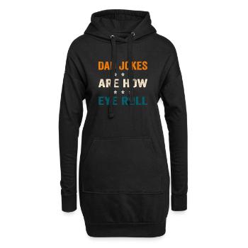 Les blagues de papa sont comment dire drôle - Sweat-shirt à capuche long Femme - noir - Devant