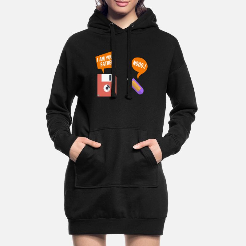 Programmierer Witz Spaß Diskette USB Spruch Hoodie-Kleid