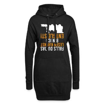 Modellbauer Zugführer Eisenbahner Spruch Entgleist - Hoodie-Kleid - Schwarz - Vorne