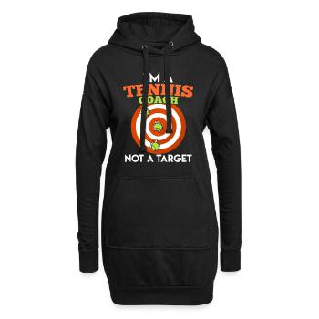 Tennistrainer und kein Ziel Tennis Trainer - Hoodie-Kleid - Schwarz - Vorne