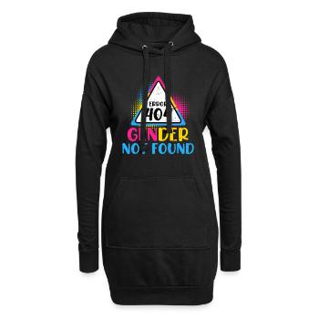 Error 404 Gender not Found Bisexuell Pansexuell - Sweat-shirt à capuche long Femme - noir - Devant
