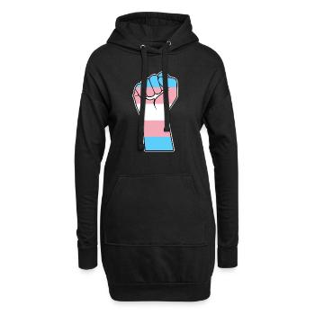 Drapeau transgenre Transsexuel Faust Trans Pride - Sweat-shirt à capuche long Femme - noir - Devant