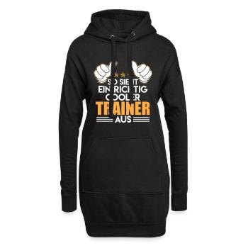 Tennis cooler Tennistrainer Spruch Tennis Geschenk - Hoodie-Kleid - Schwarz - Vorne