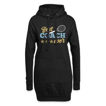 Tennis Coach Tennistrainer Geschenk Best Coach - Hoodie-Kleid - Schwarz - Vorne