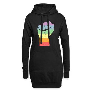 LGBT Pride Gay Geschenk Schwulen Regenbogen - Hoodie-Kleid - Schwarz - Vorne