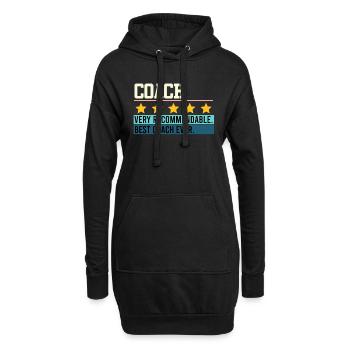 Tennis Coach 5 Sterne Bewertung Best Coach ever - Hoodie-Kleid - Schwarz - Vorne