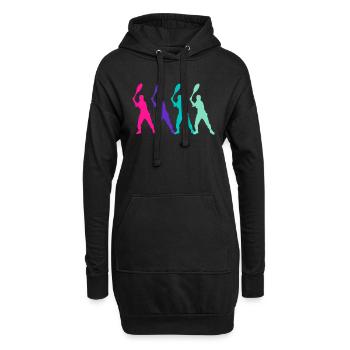Cooles Tennis Tennisspieler Geschenk Tennisturnier - Hoodie-Kleid - Schwarz - Vorne