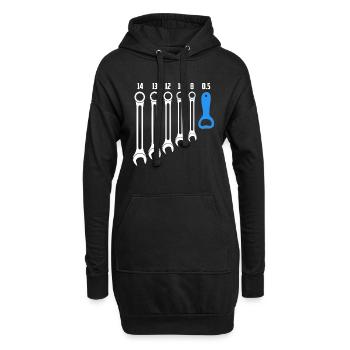 Mécanicien automobile Bouders - Sweat-shirt à capuche long Femme - noir - Devant