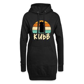 Rétro Jeux de Vikings Vintage Kubb Jeu - Sweat-shirt à capuche long Femme - noir - Devant