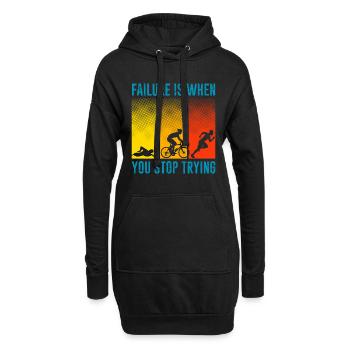 Sport d’endurance Triathlon Triathlon Triathlète - Sweat-shirt à capuche long Femme - noir - Devant