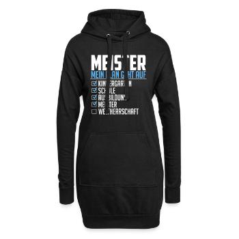 Meister Geschenk Weltherrschaft Plan geht auf - Hoodie-Kleid - Schwarz - Vorne