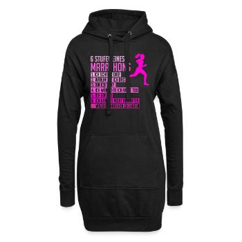 Lustiger Marathon Spruch Läuferin Frauen Geschenk - Hoodie-Kleid - Schwarz - Vorne
