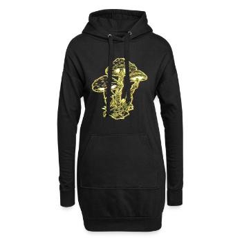 LSD Party Drogen Pilze Acid - Hoodie-Kleid - Schwarz - Vorne