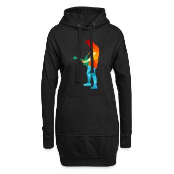 Musique rock Punk Rock Polygone Art Punk punk - Sweat-shirt à capuche long Femme - noir - Devant